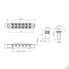 Kép 2/2 - GE-103B-T-C - Tune-o-matic Bridge for LP and Semiacoustic Guitar (Chrome)