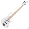 Kép 1/16 - Cort NJS5-WHT with bag elektromos basszusgitár, 5 húros, prémium tokkal, fehér