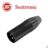 Kép 1/2 - Seetronic SCSM3-B XLR lengő papa csatlakozó, 3 pólusú, (fekete)