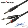 Kép 1/2 - Roxtone SAYC100L3 Smart series 6,3 Sztereó Jack - 2x6,3Monó Jack kábel, 3m
