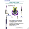Kép 3/3 - Roxtone TGJJ110L3-TPR 6,3 Jack - 6,3 pipa Jack professzionális gitárkábel, 3m (transparent lila)