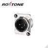 Kép 1/2 - Roxtone RX3MD-NT  XLR papa, szerelhető, 3 pólusú, (ezüst)