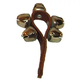 Bőrpántos kézi csengő 5 csörgős