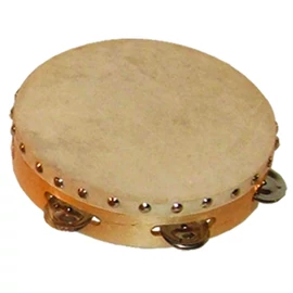 Csörgődob fa test, 6 pár csörgő, 20 cm