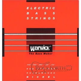 42300 Warwick Red Label 5 Húros 040 - 130 / Rozsdamentes Acél Basszusgitárhúr