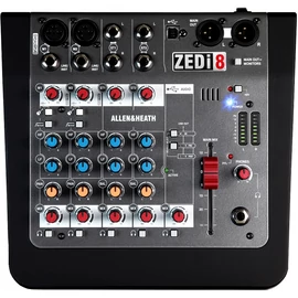 Allen&Heath ZEDi-8, kisformátumú keverő, 2 monó/2 sztereó csatorna, 24/96 USB 2X2