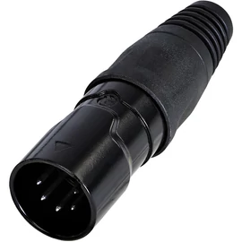 REAN XLR 5P kábelcsatlakozó papa, IP65, fekete/ón - ömlesztve csomagolt