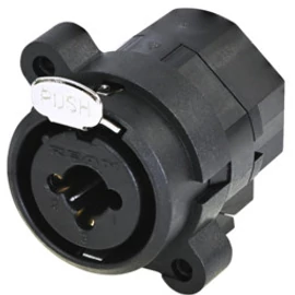 REAN 3P XLR - 6,3 mm sztereó jack COMBO mama csatlakozóaljzat, Jack és földkontaktus