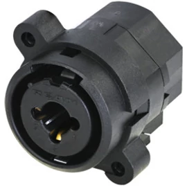 REAN 3P XLR - 6,3 mm sztereó jack COMBO mama csatlakozóaljzat, Jack és földkontaktus