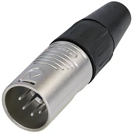REAN 5P XLR kábelcsatlakozó papa króm/ezüst érintkezők