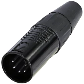 REAN 5P XLR kábelcsatlakozó papa fekete/ezüst érintkezők