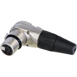 REAN 5P XLR derékszögű kábelcsatlakozó mama króm/ezüst érintkezők