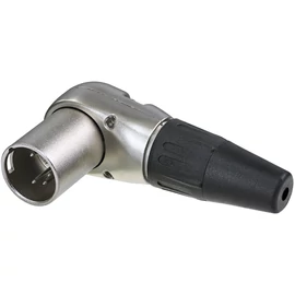 REAN 5P XLR derékszögű kábelcsatlakozó papa króm/ezüst érintkezők