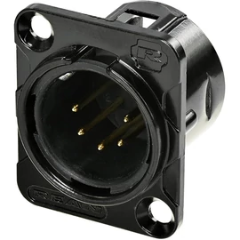 REAN 5P XLR csatlakozóaljzat papa nikkelezett ház, forrasztófülekkel