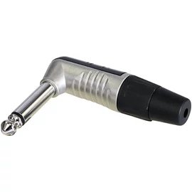 REAN Mono 6,3mm JACK, derékszögű krómozott ház, ónozott érintkezők, ömlesztett csomagolás