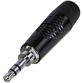 REAN 3,5mm Jack SZTEREÓ 3 POLE fekete ház - ónozott érintkezők - ömlesztett csomagolás