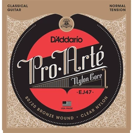 D'Addario EJ47 klasszikus gitár húrkészlet pro-arte, húrkészlet, nylon/bronz 80-20, normal tension
