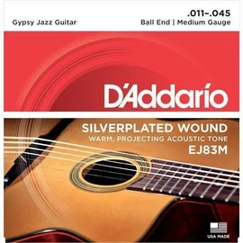 D'Addario EJ83M akusztikus gitár húrkészlet gypsy jazz, húrkészlet 10-45 ezüst palást medium