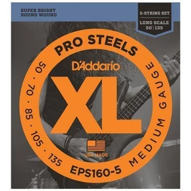 D'Addario EPS160-5 basszus gitár húrkészlet 50-135 Prosteels, széria XL long scale 5-húros