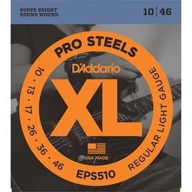 D'Addario EPS510 elektromos gitár húrkészlet 10-46, széria Pro Steels, light