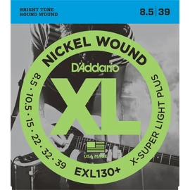 D'Addario EXL130+ elektromos gitár húrkészlet 8-39 nikkel, széria XL extra super lite plus