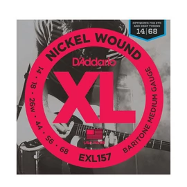 D'Addario EXL157 bariton elektromos gitár húrkészlet 14-68 nikkel, széria EXL medium