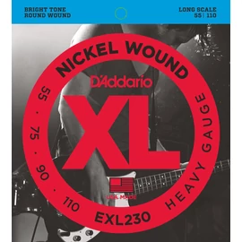 D'Addario EXL230 basszus gitár húrkészlet 55-110 nikkel, széria XL long scale