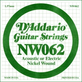 D'Addario NW062 különálló elektromos gitárhúr, nikkel, .062