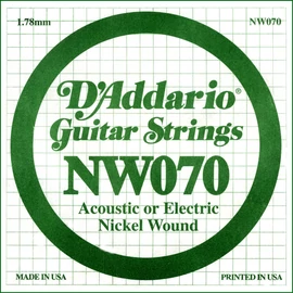 D'Addario NW070 különálló elektromos gitárhúr, nikkel, .070