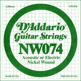 D'Addario NW074 különálló elektromos gitárhúr, nikkel, .074