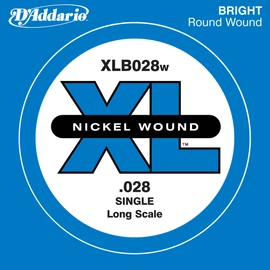 D'Addario XLB028W különálló basszus gitárhúr, nikkel, XL széria 028, long scale