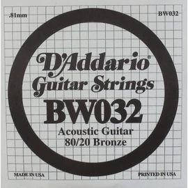 D'Addario BW032 különálló akusztikus gitárhúr, 80/20, wound 032