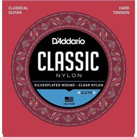 D'Addario EJ27H klasszikus gitár húrkészlet student, nylon/silver wound hard tension