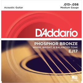 D'Addario EJ17 akusztikus gitár húrkészlet 13-56 phosphor-bronze, medium
