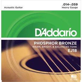 D'Addario EJ18 akusztikus gitár húrkészlet 14-59 phosphor-bronze, heavy