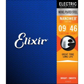 Elixir NanoWeb (12027) 9-46 Custom Light elektromos húrkészlet