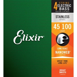 Elixir NanoWeb (14652) Stainless Steel Bass 45-100 Light basszusgitár húrkészlet