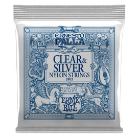 Ernie Ball Ernesto Palla Classical Clear&Silver