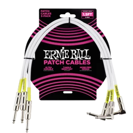 Ernie Ball Ernie Ball Patch Kábel 46cm Fehér