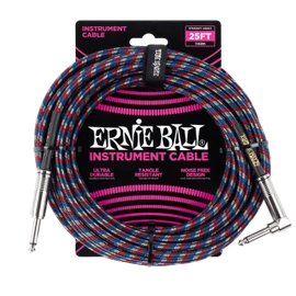 Ernie Ball Ernie Ball Szövetkábel Fekete/Piros/Kék/Fehér