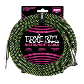 Ernie Ball Ernie Ball Szövetkábel Fekete/Zöld