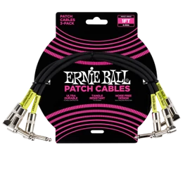 Ernie Ball Ernie Ball Patch Kábel 30cm Fekete