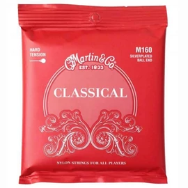 MARTIN M160 - Classical Guitar Silverplated Set, High Tension Ball-End