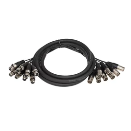 Soundsation CBLMLT8-03 - 3 méteres szerelt adapterkábel, multi-core 8 csatlakozóval