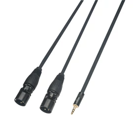 Soundsation WM-MJ2XLR30 - Wiremaster adapterkábel Mini jack sztereo 3.5 - 2 x XLR papa / 3 m