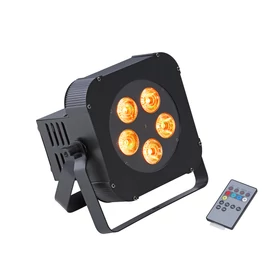 Soundsation PAR-10W-5-BW - 5x10W RGBW 4in1 LED PAR lámpa akkumulátorral és vezeték nélküli DMX vezérléssel