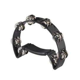 TM-1B-BK - Egysoros, félkör alakú ABS csörgődob 16 csörgőpárral (Fekete)