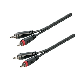 Soundsation RRRR-50BK - Adapter kábel: 2xRCA papa - 2xRCA papa / 5m