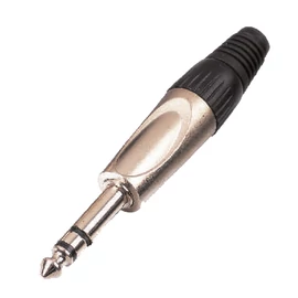 Soundsation SJ024S-B - Fém csatlakozó 6.3mm jack SZTEREO (25 db-os csomag)