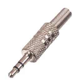 Soundsation SJ037S-B - Fém csatlakozó 3.5mm jack SZTEREO (25 db-os csomag)